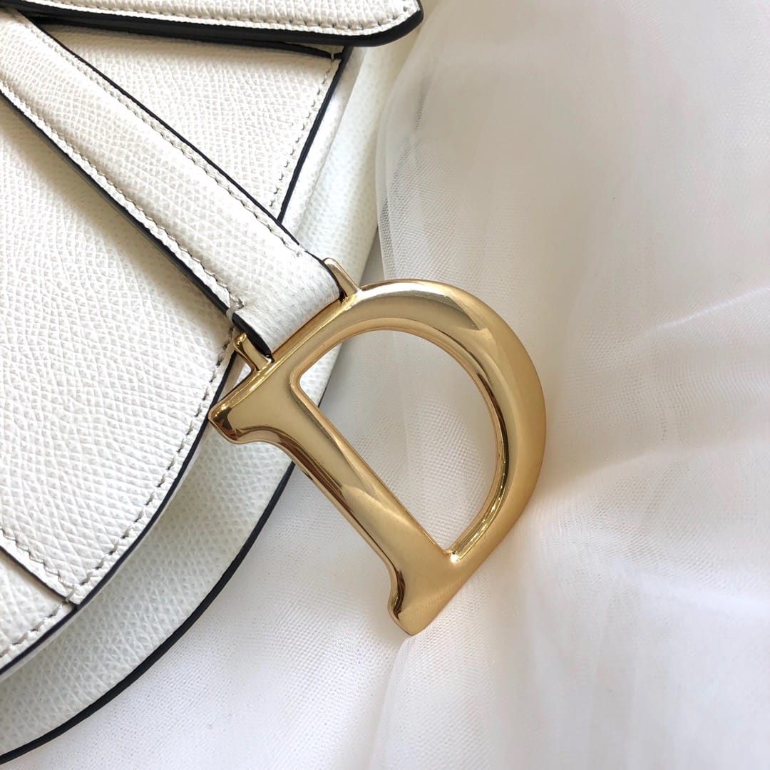 D Saddle Bag White