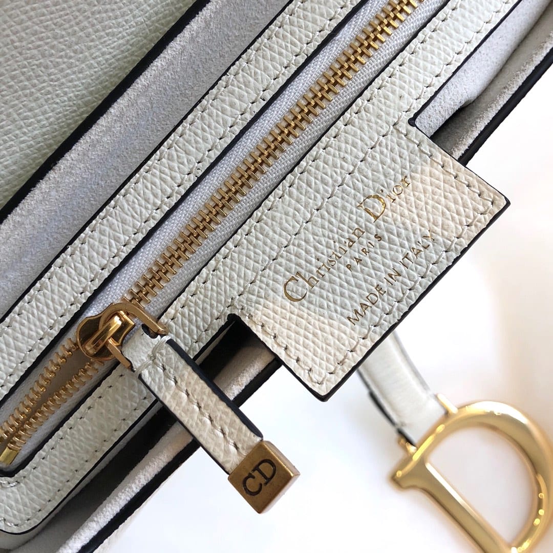 D Saddle Bag White