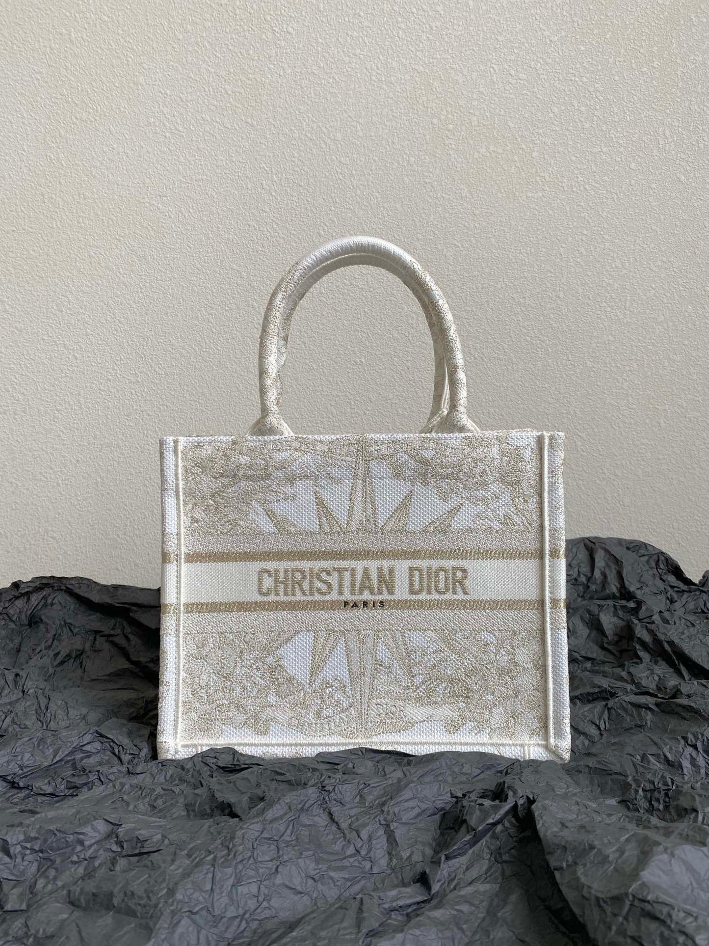 D Book Tote Small Dior Rêve d'Infini Embroidery with Gold-Tone Metallic Thread