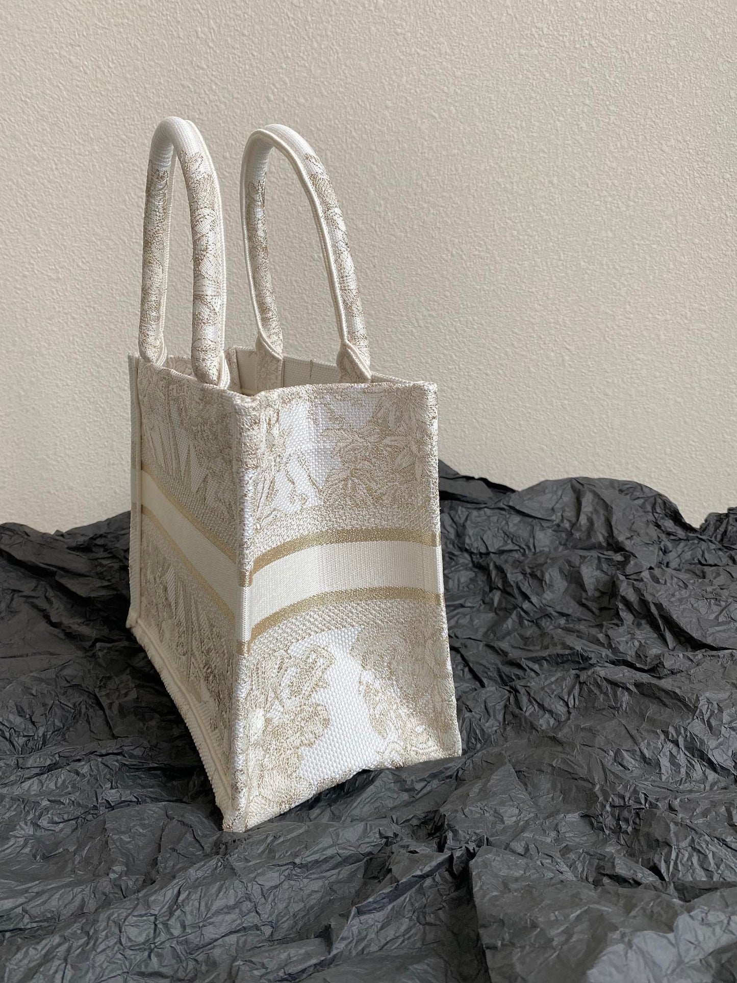 D Book Tote Small Dior Rêve d'Infini Embroidery with Gold-Tone Metallic Thread