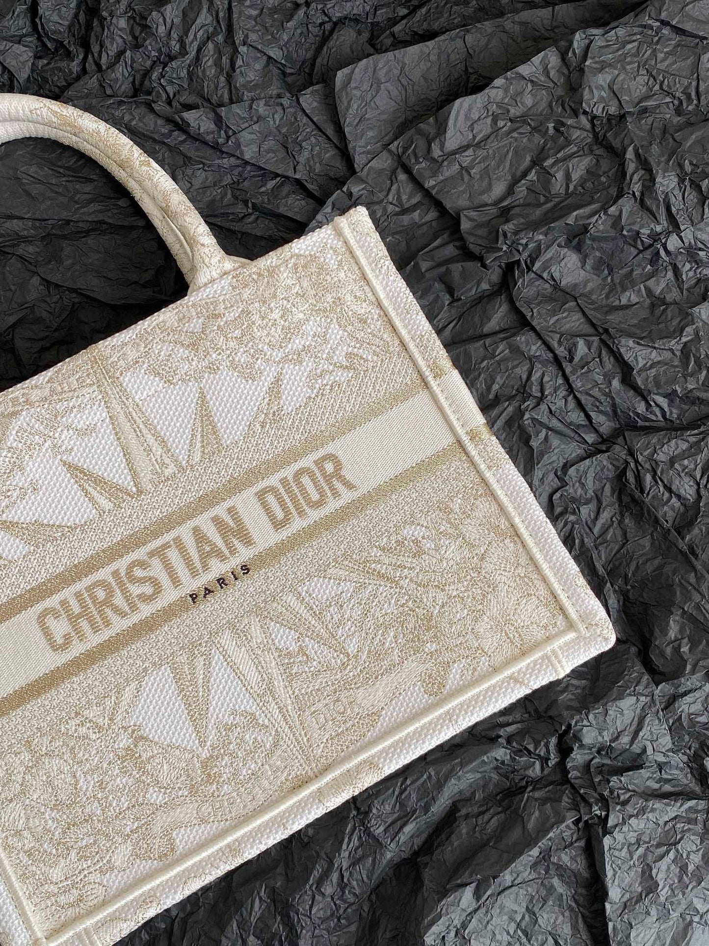 D Book Tote Small Dior Rêve d'Infini Embroidery with Gold-Tone Metallic Thread