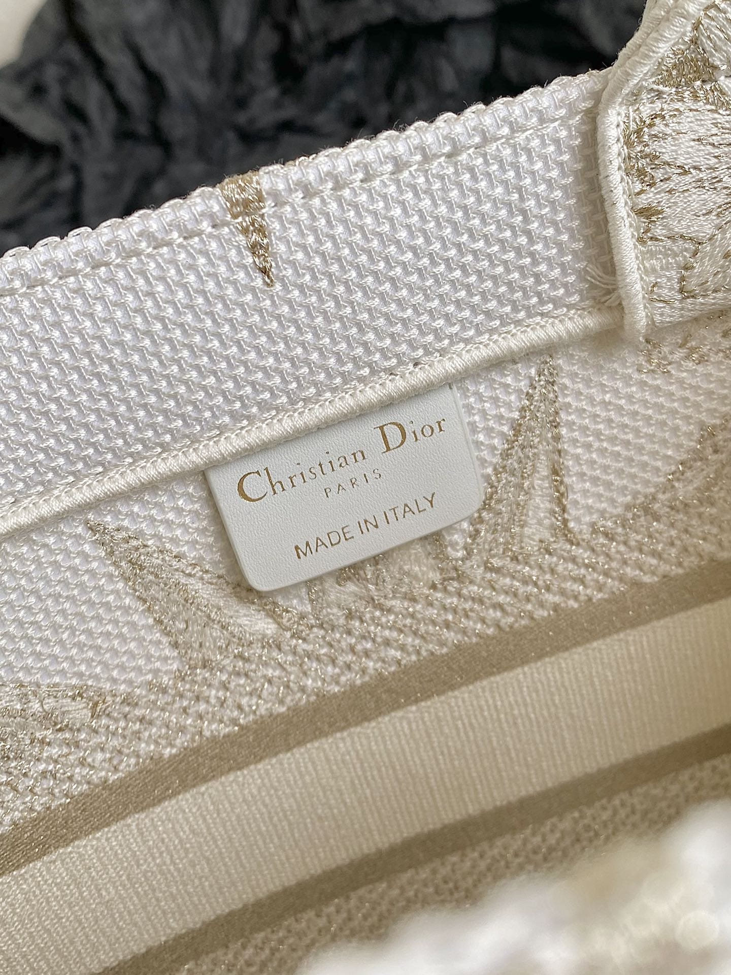 D Book Tote Small Dior Rêve d'Infini Embroidery with Gold-Tone Metallic Thread