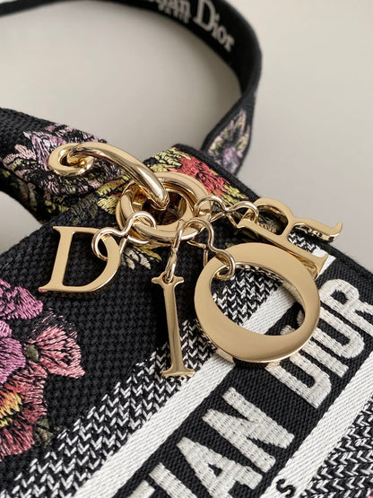 Mini Lady D-Lite Bag Multicolor Jardin Botanique Embroidery