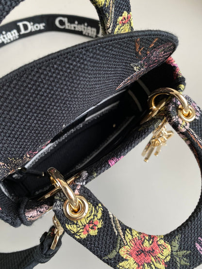 Mini Lady D-Lite Bag Multicolor Jardin Botanique Embroidery