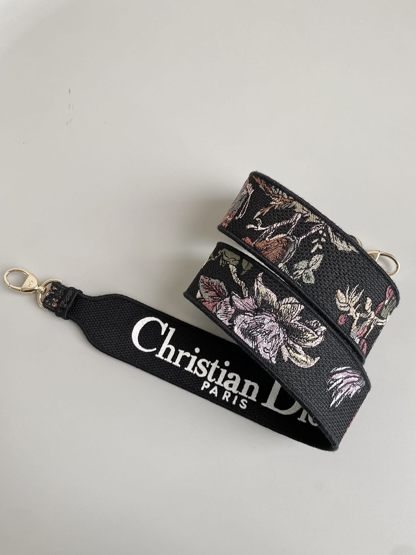 Medium Lady D-Lite Bag Multicolor Jardin Botanique Embroidery