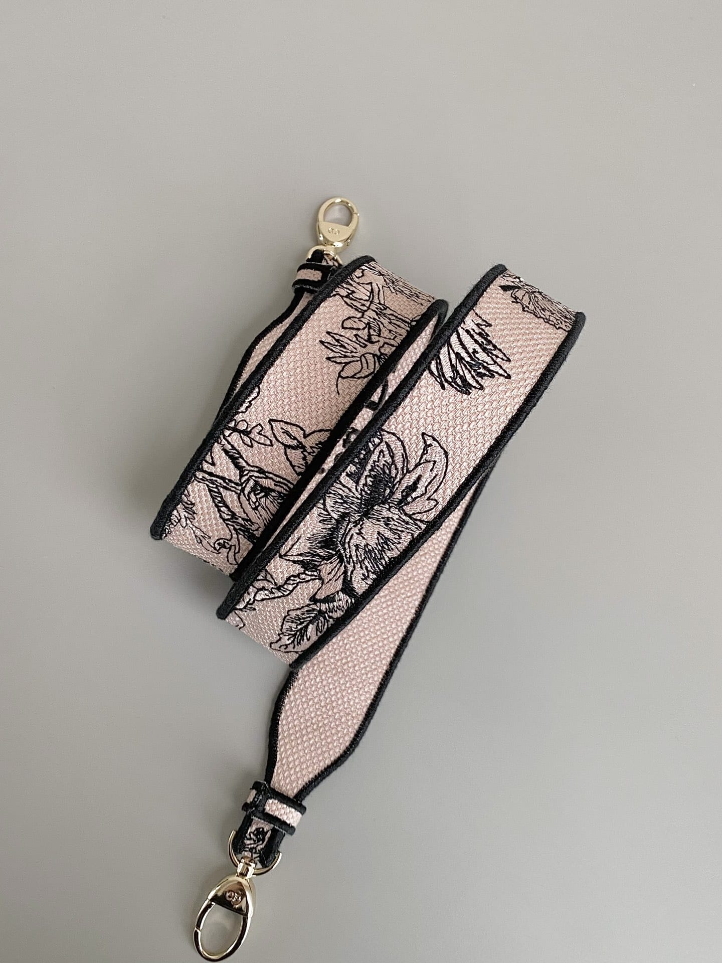 Mini Lady D-Lite Bag Powder Pink Jardin Botanique Embroidery