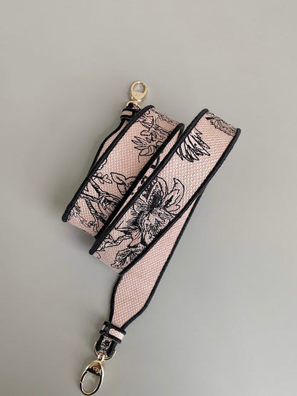 Mini Lady D-Lite Bag Powder Pink Jardin Botanique Embroidery