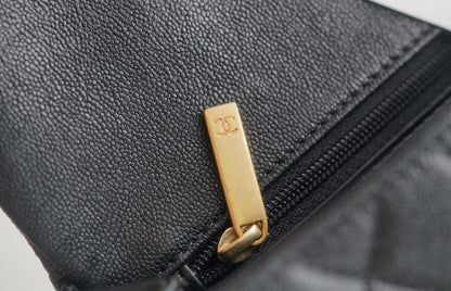 CC Classic Mini Flap Bag Top Handle Black