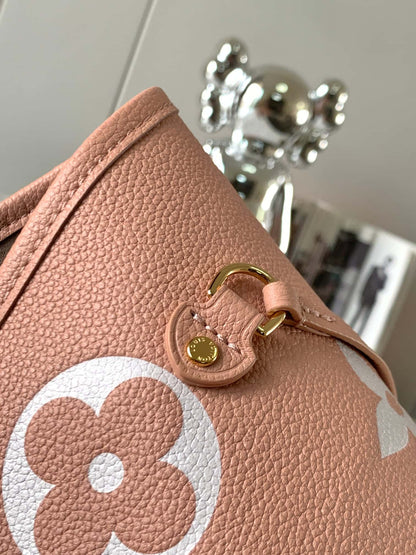 LV Neverfull MM Trianon Pink/Crème