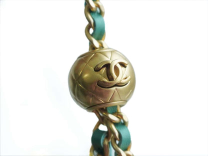 CC Flap Phone Holder with Chain Turquoise