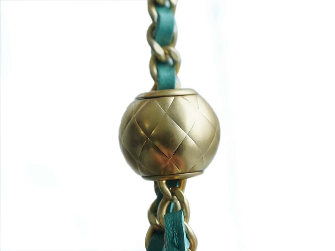 CC Flap Phone Holder with Chain Turquoise