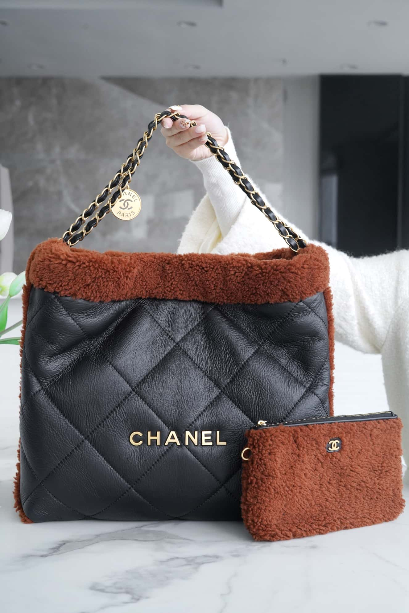 CHANEL Limited Seasonal Suede Lambskin Black