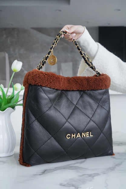 CHANEL Limited Seasonal Suede Lambskin Black