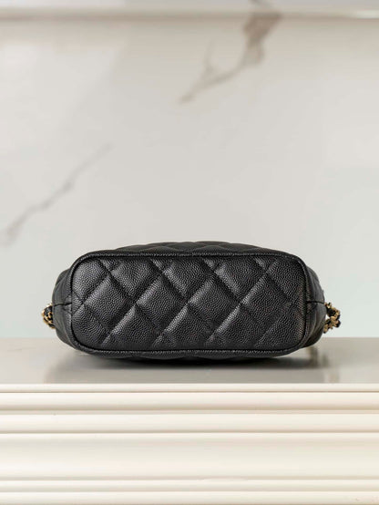 CC 25C Top Handle Hobo Bag Black