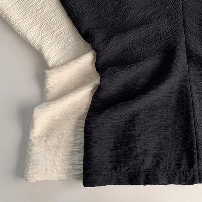 TOTEME Sculpted Drape Top – Crinkled Fabric, Curved Panel Design & Seamless Back Zip