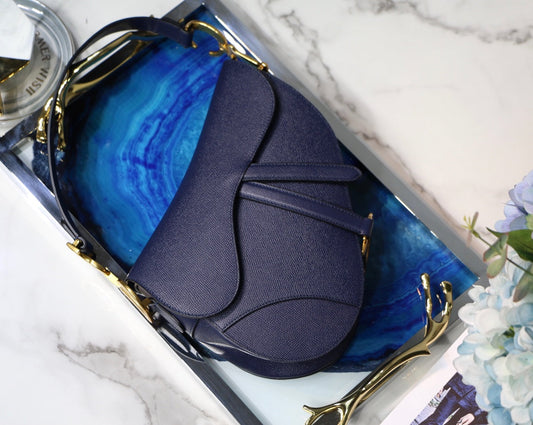 DIOR Saddle Bag Navy Blue