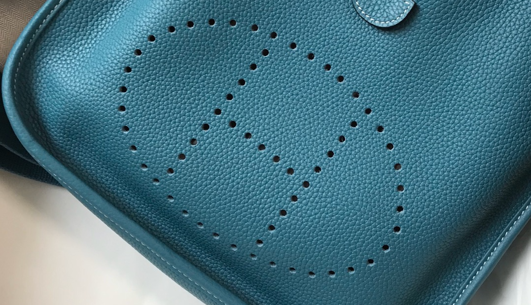 HERMES Evelyne Bag Ocean Blue