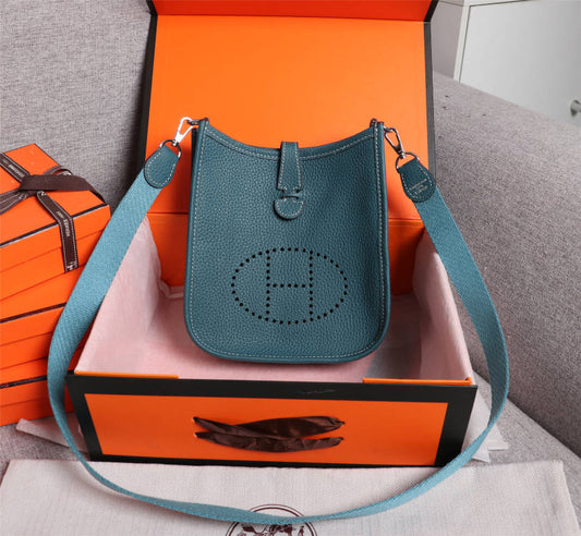 HERMES Evelyne Bag Mini Ocean Blue