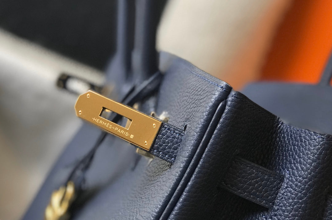 HERMES Togo Leather Midnight Blue