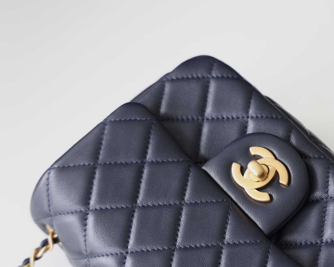 CHANEL Classic Mini Flap Bag Navy Blue