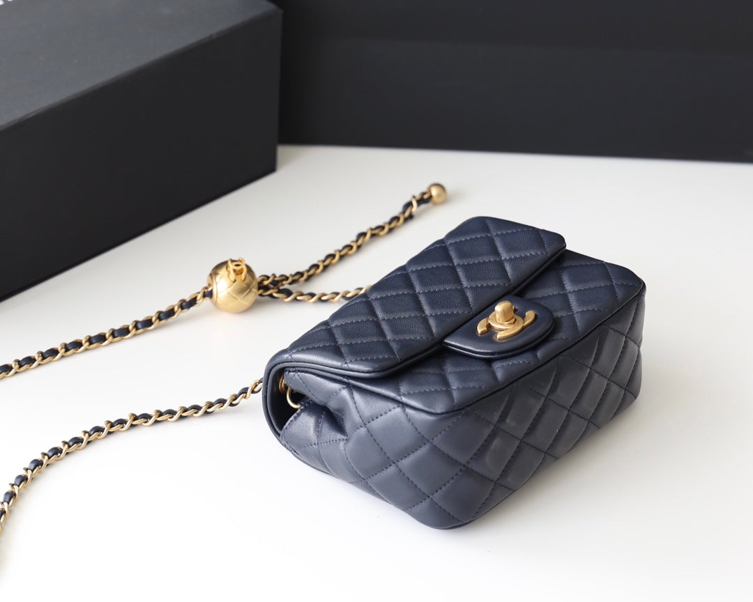 CHANEL Classic Mini Flap Bag Navy Blue