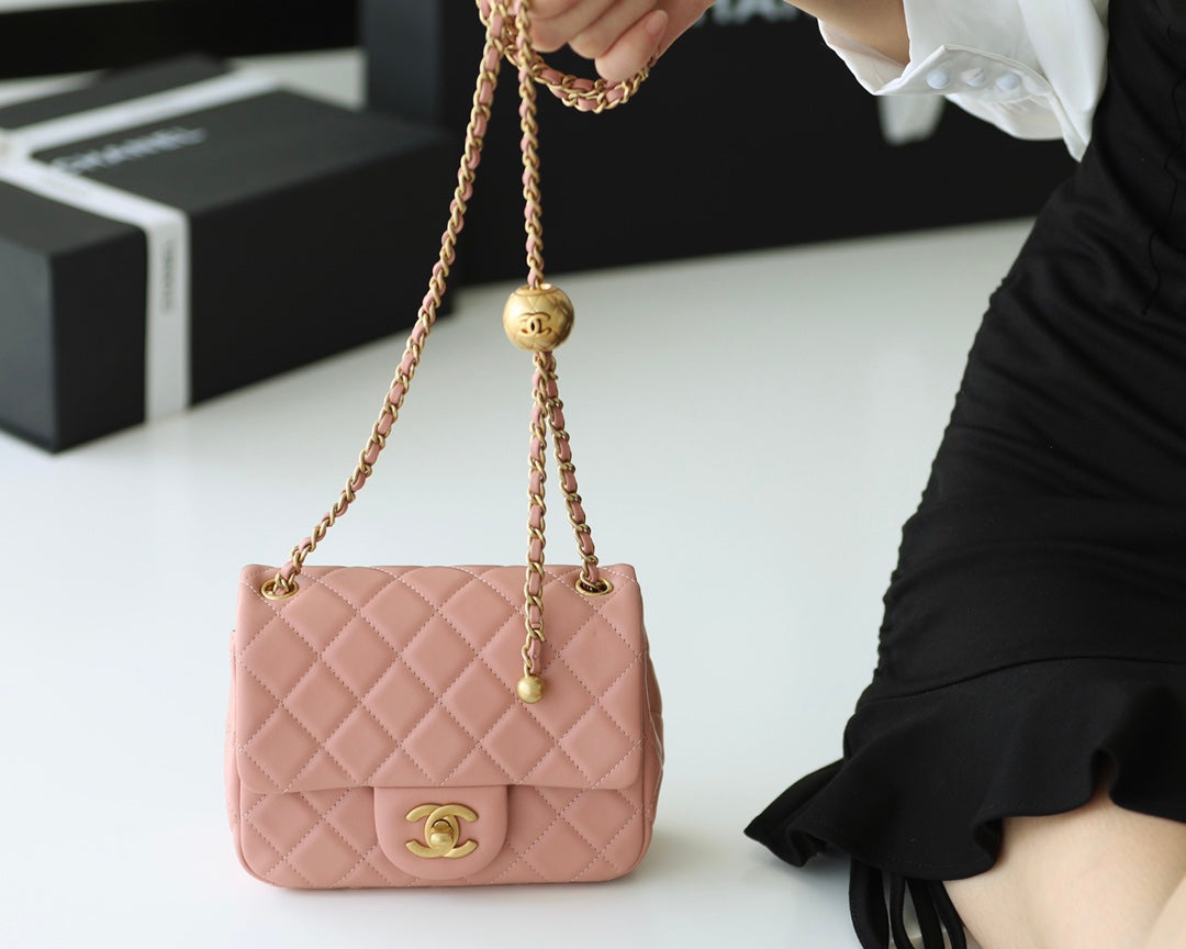 CHANEL Classic Mini Flap Bag Rose Pink