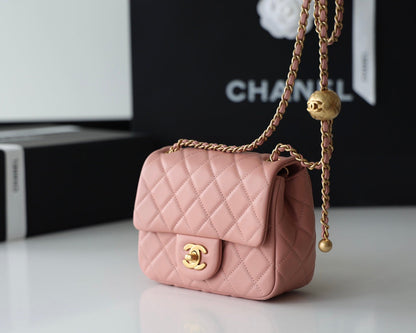 CHANEL Classic Mini Flap Bag Rose Pink