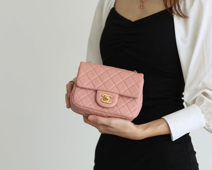 CHANEL Classic Mini Flap Bag Rose Pink