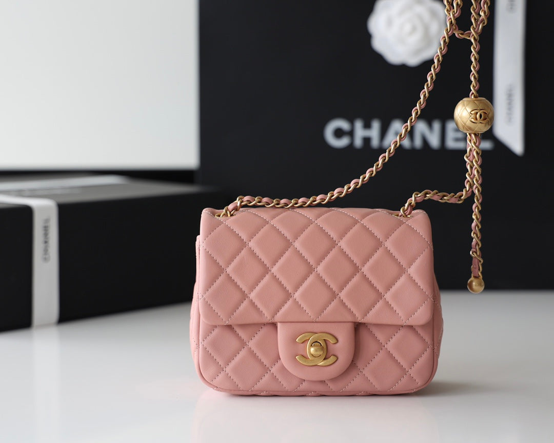 CHANEL Classic Mini Flap Bag Rose Pink