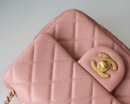 CHANEL Classic Mini Flap Bag Rose Pink