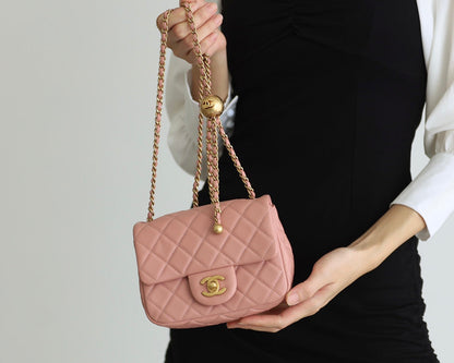 CHANEL Classic Mini Flap Bag Rose Pink