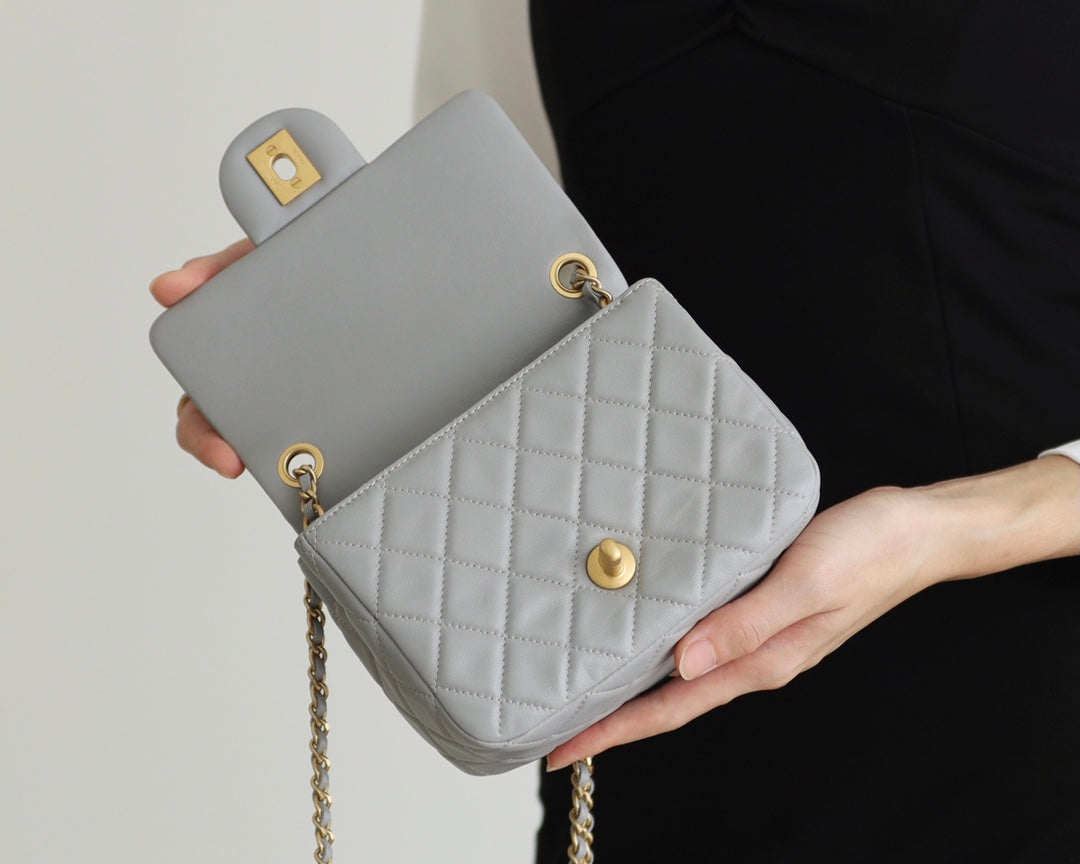 CHANEL Classic Mini Flap Bag Grey Sartorial Avenue