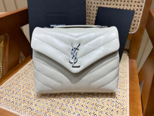 YSL Loulou Small Bag White