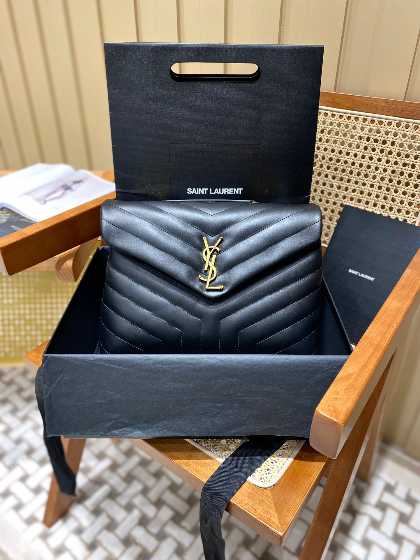 YSL Loulou Medium Bag Black