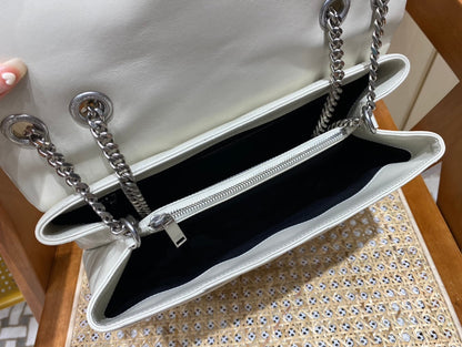 YSL Loulou Medium Bag White