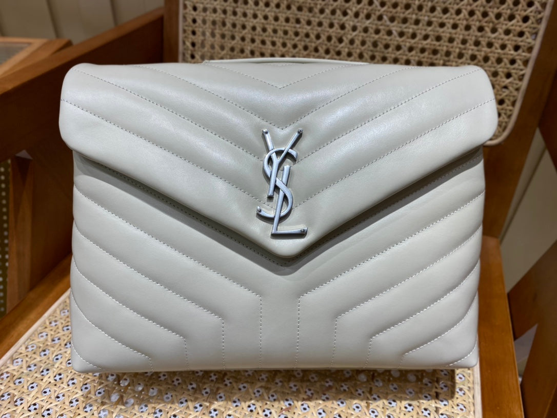 YSL Loulou Medium Bag White