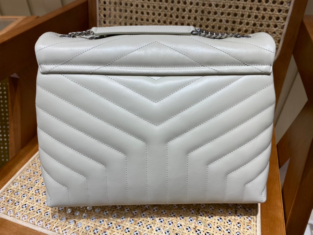 YSL Loulou Medium Bag White