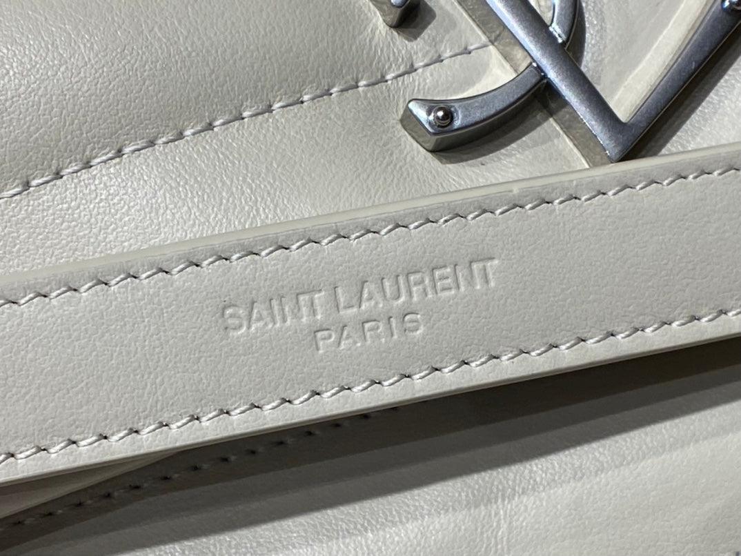 YSL Loulou Medium Bag White