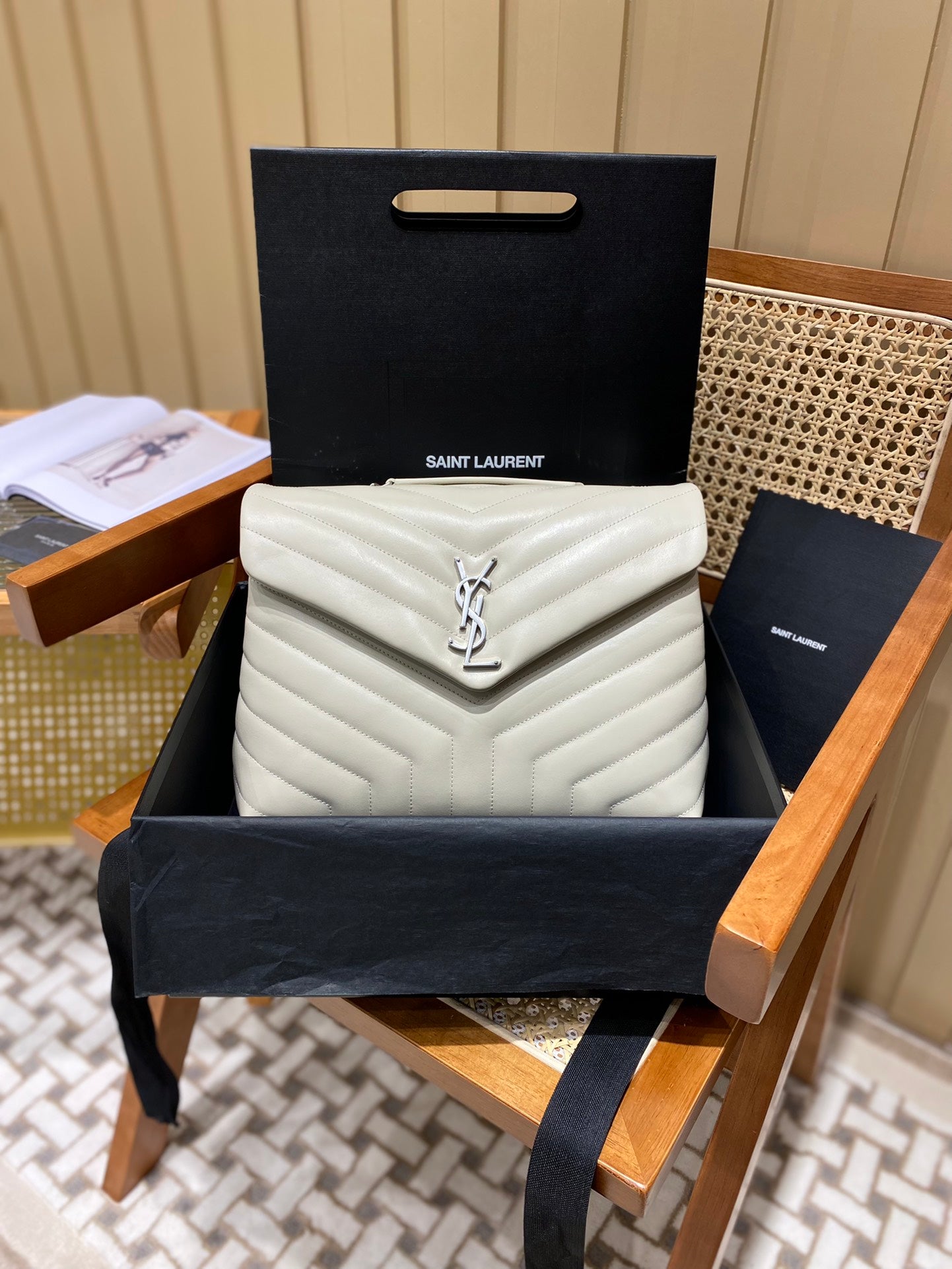 YSL Loulou Medium Bag White