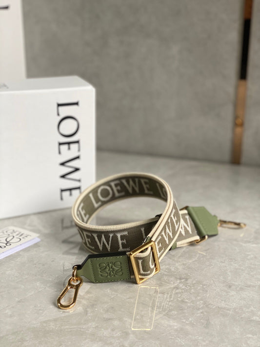 LOEWE Anagram Wide Shoulder Strap Green