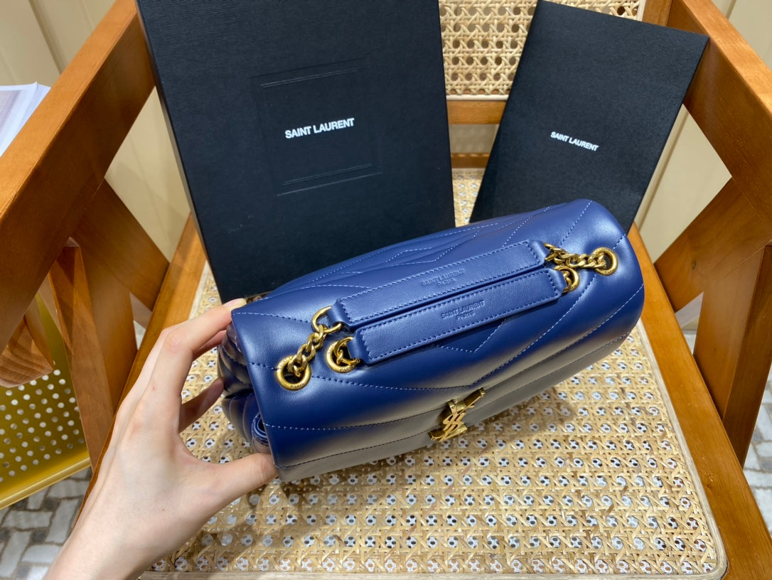 Ysl navy best sale blue bag