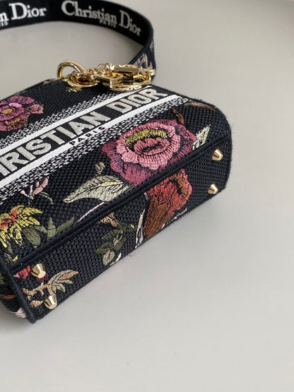 DIOR Mini Lady D-Lite Bag Multicolor Dior Jardin Botanique Embroidery
