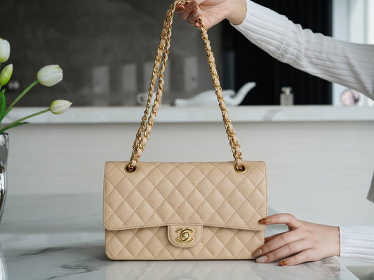 CHANEL Classic Flap Bag Beige