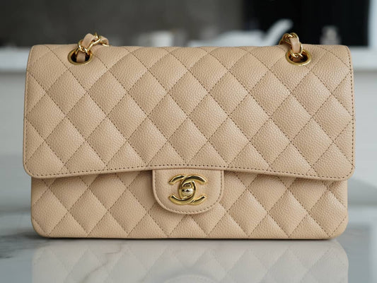 Chanel Small Classic Flap White GHW - Designer WishBags