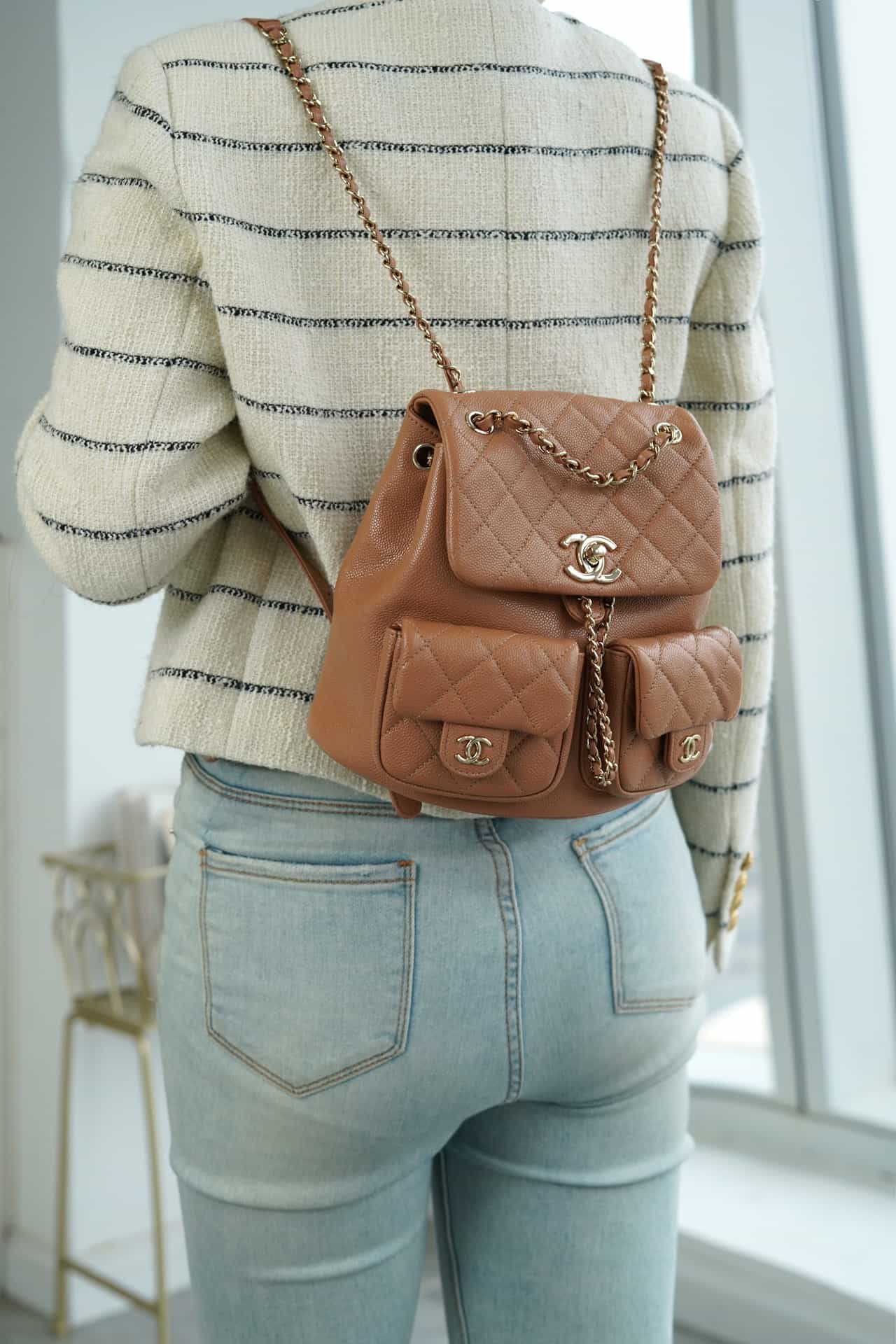 CHANEL 23P Small Backpack Brown