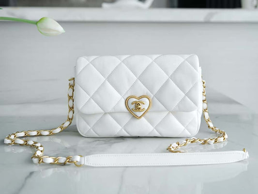 CHANEL Small Flap Bag White